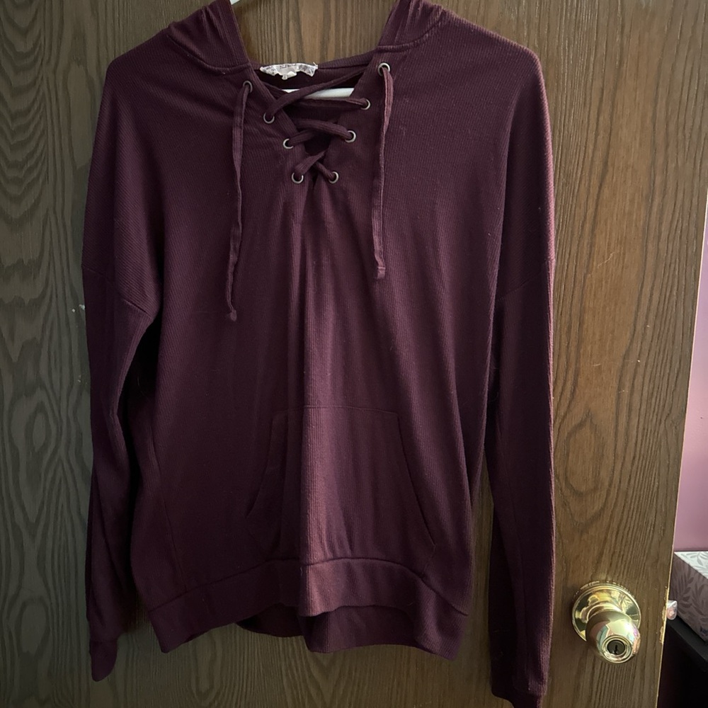 Pink Republic Purple Lace-Up Hoodie